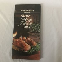 Vintage 1981 Recipes From Great American Inns Cookbook Benson &amp; Hedges - £7.39 GBP