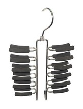 Necktie Rack Hanger Organizer Men Women Closet Metal & Foam 24 Ties 2 Belt Hooks image 7