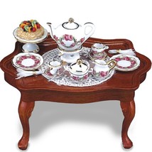 Coffee Table w Tea Setting 1.785/1 Reutter Roseband Dollhouse Miniature - $67.63