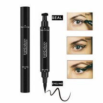 Winged Stamp Pen Long Lasting Waterproof Makeup Cosmetic Liquid Black Eyeliner - £5.44 GBP