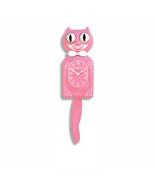Pink Satin Kitty Cat klock MOVING CLOCK KAT KLOCK FREE US SHIPPING - $88.88 CAD