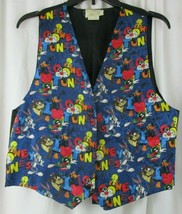 Vintage Looney Tunes Vest 1994 90s Taz Bugs Daffy Tweety Sylvester Warner VTG - $20.78