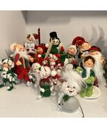 Annalee Mobilitee Workshop Christmas Santa Snowman Kitties Holiday Figur... - $242.53