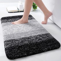 Microfiber Bathroom Rugs, Shaggy Soft And Absorbent, Non-Slip, Thick Plu... - £14.88 GBP