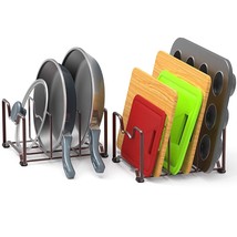 2 Pack - Simplehouseware Kitchen Cabinet Pantry And Bakeware Organizer Rack Hold - £31.00 GBP