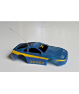 Tyco HO TCR Slotless Nissan 300ZX Lighted Slot Car Body Blue/Yellow - $14.84
