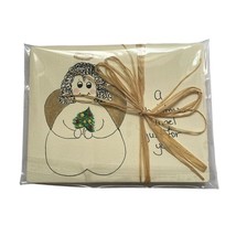 Hetty&#39;s Handmade Angel Christmas Card and Notepad Vintage 1990s Curly Ha... - $272.47 MXN