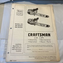Sears Craftsman Owners Manual Electric Chain Saw Chainsaw Operator’s Book 2.3A - £7.78 GBP