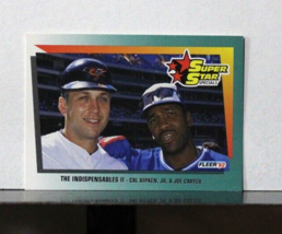 1992 Fleer #703 Cal Ripken Joe Carter &quot;The Indispensables II&quot; Orioles Blue Jays - $3.91