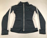 ALO Cool Fit Tuta Warm Up Giacca Donna M Blu Bianco Aderente Softshell Z... - $27.70