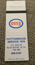 Vintage Matchbook Cover Matchcover Esso Gasoline Cottonwood Service Blue Ridge - £1.54 GBP