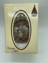 RARE Vintage Christmas By Krebs Santa on Silk Ornament Glass Christmas Ornaments - £10.32 GBP