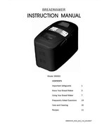 Cooks Essentials Bread Machine Manual  CEBR11, CETR520B, CETR900S, CETTR875 - $21.99