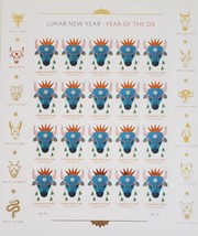 Lunar New Year of the OX- (USPS) 20 Forever Stamp Sheet - £13.63 GBP