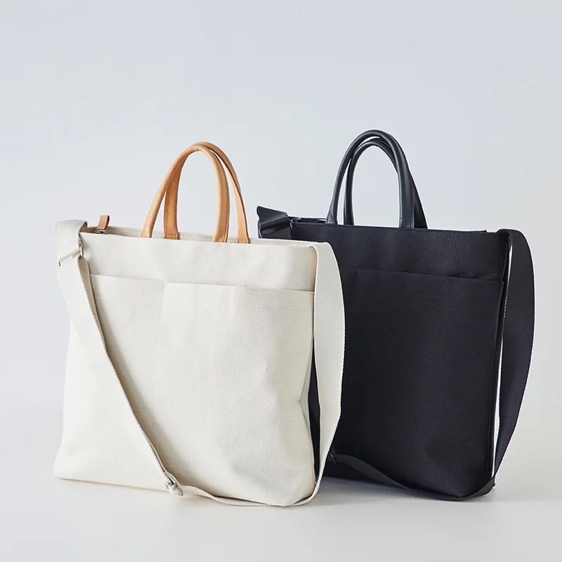 Japanese simple canvas bag new women&#39;s messenger bag women&#39;s solid soft face sho - $31.35