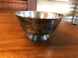 Vintage ONEIDA USA Silver Plated Paul Revere Bowl 6&quot; with Patina - $19.00