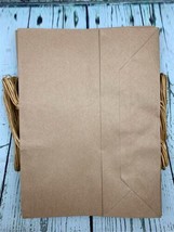 16x6x12 Inch 50 Pack Brown Paper Bags with Handles Large - £38.10 GBP