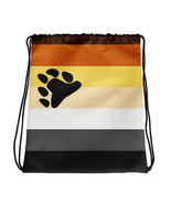 65 MCMLXV LGBT Bear Pride Flag Print Drawstring Bag Backpack - £20.25 GBP