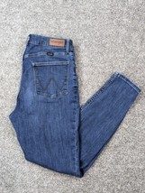 Wrangler Jeans Womens 12 Blue Denim High Rise Unforgettable Skinny Stretch - $24.99