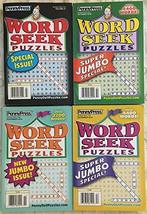 Lot of 4 Penny Press Super Jumbo Special Word Seek Search Circle Puzzles Books 2 - £14.20 GBP