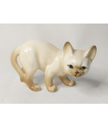 Vintage Cream &amp; Beige &#39;Watch Out&#39; Cat Figurine By Danbury Mint - $505.30 MXN