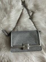 VICTORIA'S SECRET Shimmering Silver Logo BLING MINI CROSSBODY BAG y2k cl... - $64.35