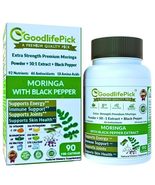 GoodlifePick Premium Moringa Capsules with Black Pepper. Moringa Oleifer... - $23.20 CAD