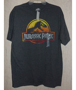 NWT MENS JURASSIC PARK CHARCOAL GRAY HEATHER NOVELTY TSHIRT SIZE L - €20,26 EUR