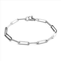  4mm new 304 stainless steel link cable chain bracelets for women men gold silver color thumb200