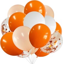 Orange Latex Balloons Party Decorations 12 Inch 50 Pcs White Matte Burnt Pastel  - £17.71 GBP
