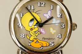 Vintage Costume Jewelry Armitron Tweety Bird Looney Tunes Butterfly Quar... - $24.74