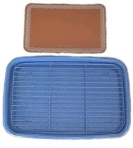 Pioneer Woman ~ BLUE SPECKLE ~ 15" Baking Sheet ~ Nesting Rack ~ Cutting... - $45.00