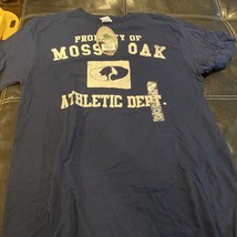 mossy oak property of athletic dept navy blue mens M tshirt - £11.64 GBP