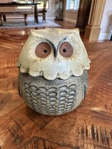 Vintage MCM Pottery Owl Figurine Jar Coin Bank Japan - $29.70