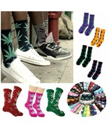 MARIJUANA LEAF SOCKS 44 Colors Medium Size Crew 420 Pot Weed Cotton Stre... - $170.37 MXN+