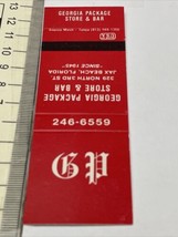 Rare Matchbook Cover  GP  Georgia Package Store &amp; Bar  Jax. Beach, FL   gmg - £9.44 GBP