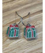 Christmas Glitter Presents Xmas Holiday Earrings Estate Jewelry Find KG JD - £9.33 GBP