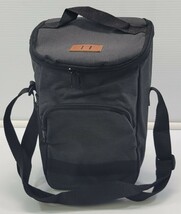 PP) Soft Cooler Gray Canvas Fabric Shoulder Strap Lunch Bag - $9.89