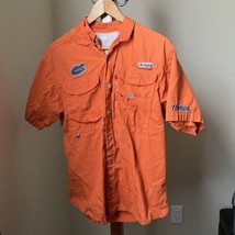 Columbia PFG Florida Gators UF Shirt Mens Small Orange Fishing Button Up... - $16.82