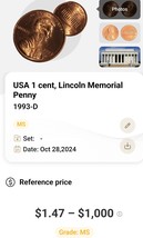 Rare coin&#39;s  - $1,000.00
