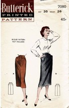 Misses' SKIRTS Vintage 1950's Butterick Pattern 7080 - Size 14 - $12.00