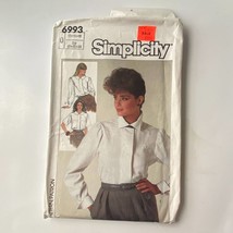 Simplicity 6993 Sewing Pattern 1985 Size 16 Bust 38 Vintage Misses Blouse - $9.87