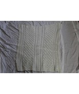 White Cable Baby Blanket - £390.56 GBP