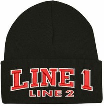 Custom Firefighter Winter Hat Embroidered CHICAGO STYLE Knit Hat Beanie or Cuff - £19.51 GBP