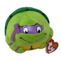 TY Beanie Ballz Teenage Mutant Ninja Turtles Donatello 4&quot; Plush NWT - $12.34