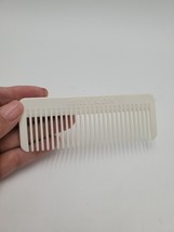 Estee Lauder Hair Comb White Plastic Wide Tooth Purse Travel - $10.42 CAD