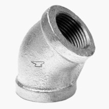 Anvil 8700126702, Malleable Iron Pipe Fitting, 45 Degree Elbow, 1&quot; NPT Female, - $20.63