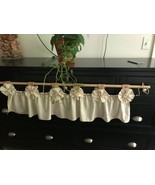 Natural Burlap/Muslin Shabby Chic Valance/Curtain With Tab Top Rod Opening - £23.27 GBP
