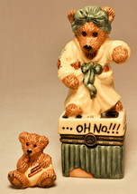 Boyds Bears &amp; Friends: Ms Griz... Saturday Night - 392010 - Trinket Box w Bear - £13.40 GBP