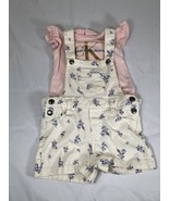 Baby girl Calvin Klein overall short set-sz 18 months - £10.23 GBP
